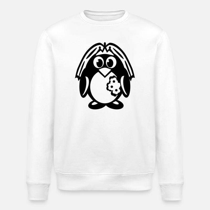 penguin bride - Stanley/Stella ROLLER Unisex Organic Sweatshirt - white