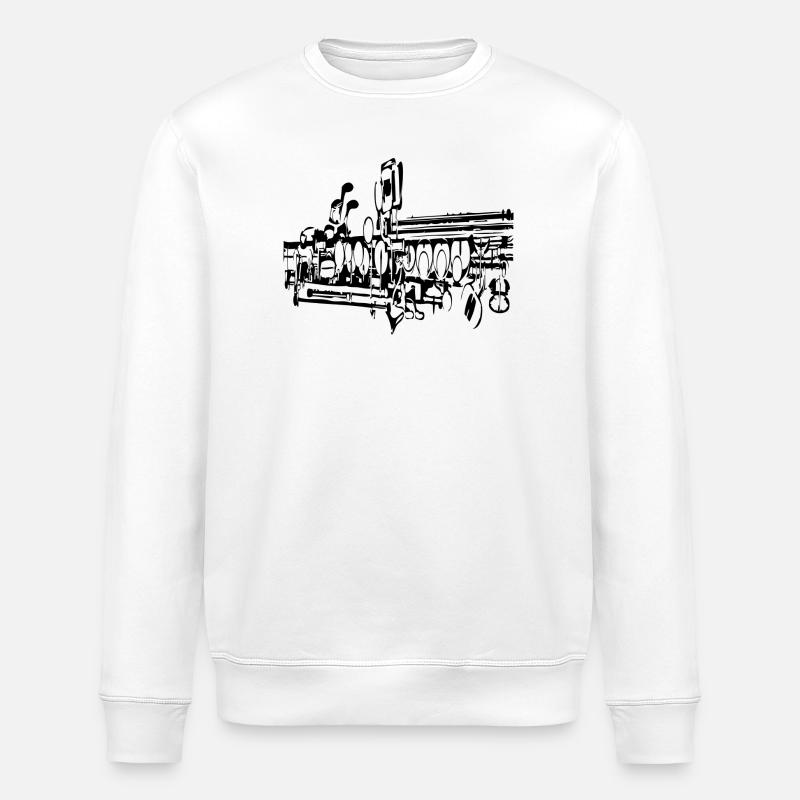 Saxofon - Stanley/Stella Unisex Bio-Sweatshirt ROLLER - Weiß