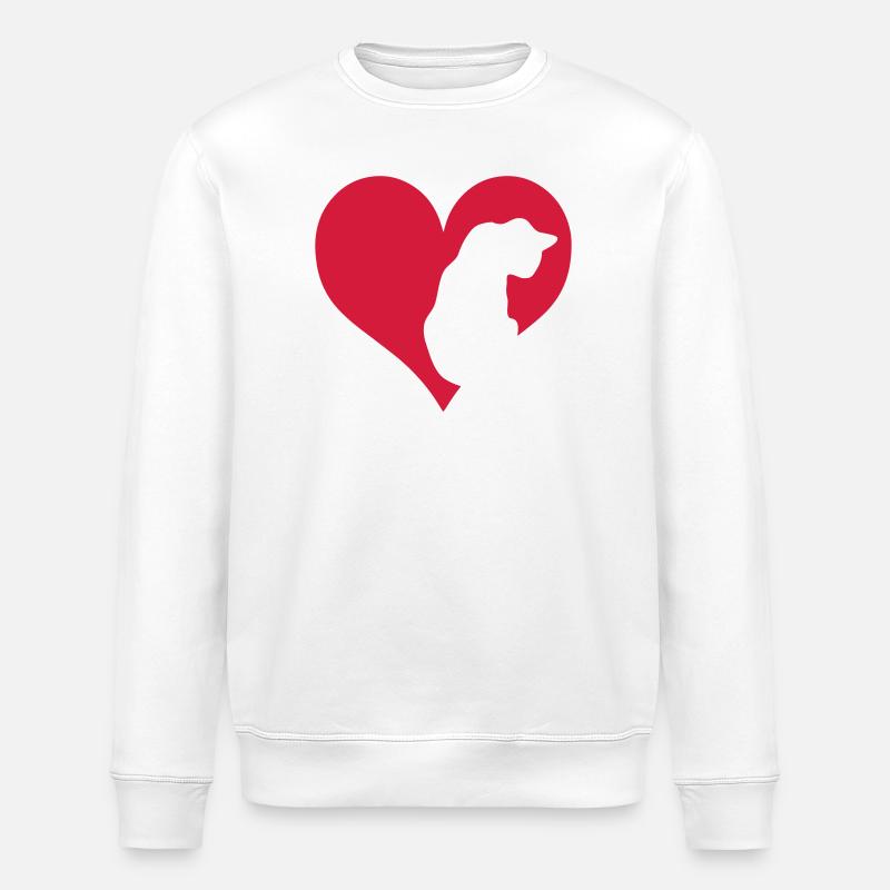 Chat - Sweat bio ROLLER Stanley/Stella Unisexe - blanc