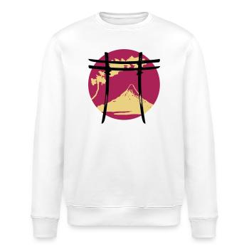 Arche japonaise Torii - Sweat bio ROLLER Stanley/Stella Unisexe - blanc - Devant - Nik (191cm)