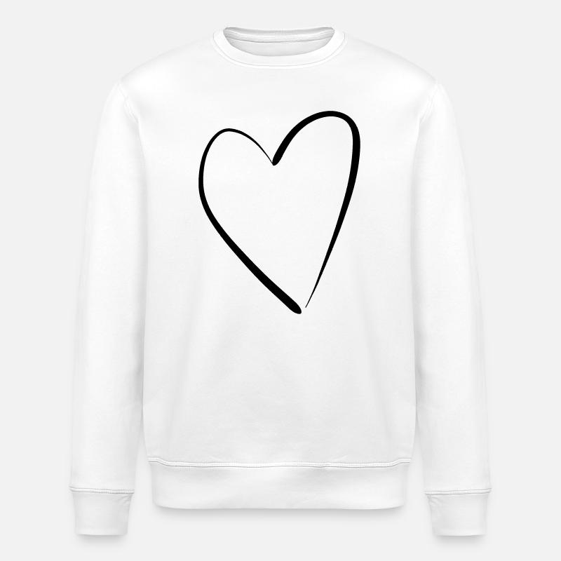 cœur - Sweat bio ROLLER Stanley/Stella Unisexe - blanc