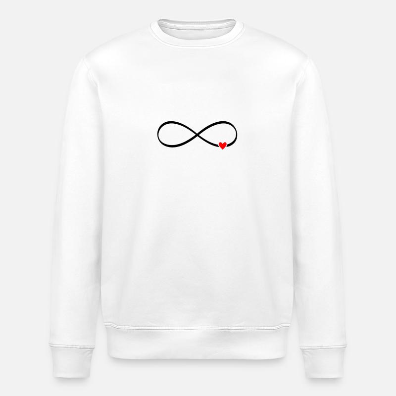 amour infini - coeur signe infini - Sweat bio ROLLER Stanley/Stella Unisexe - blanc