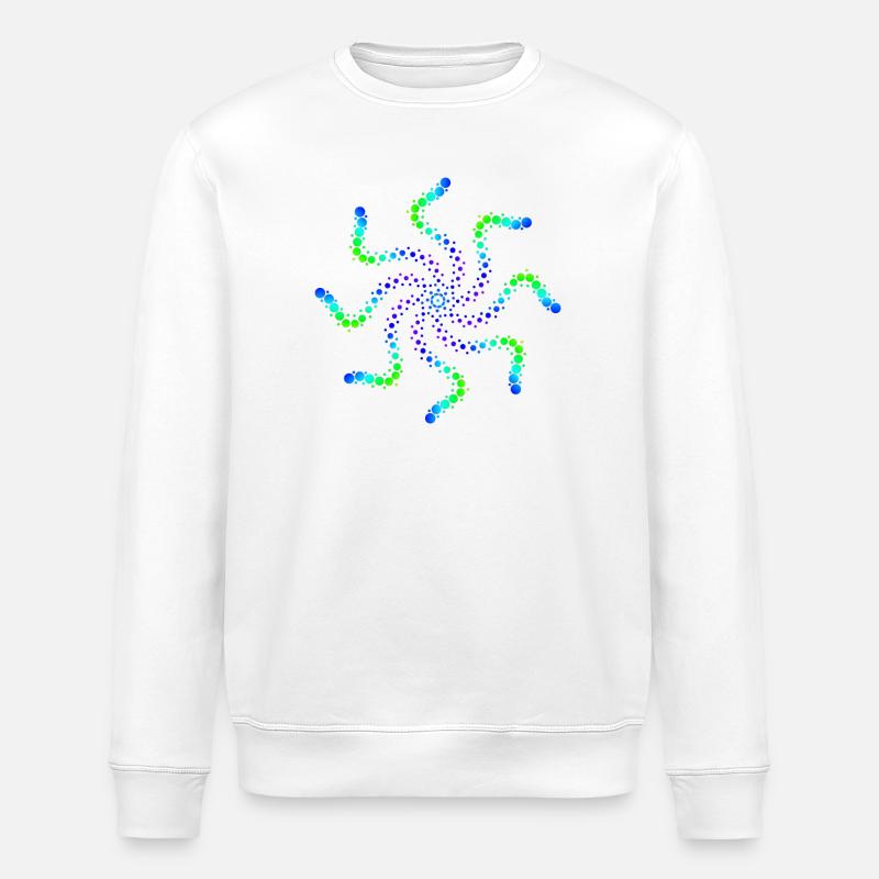 Psychedelic - Stanley/Stella ROLLER Unisex Organic Sweatshirt - white