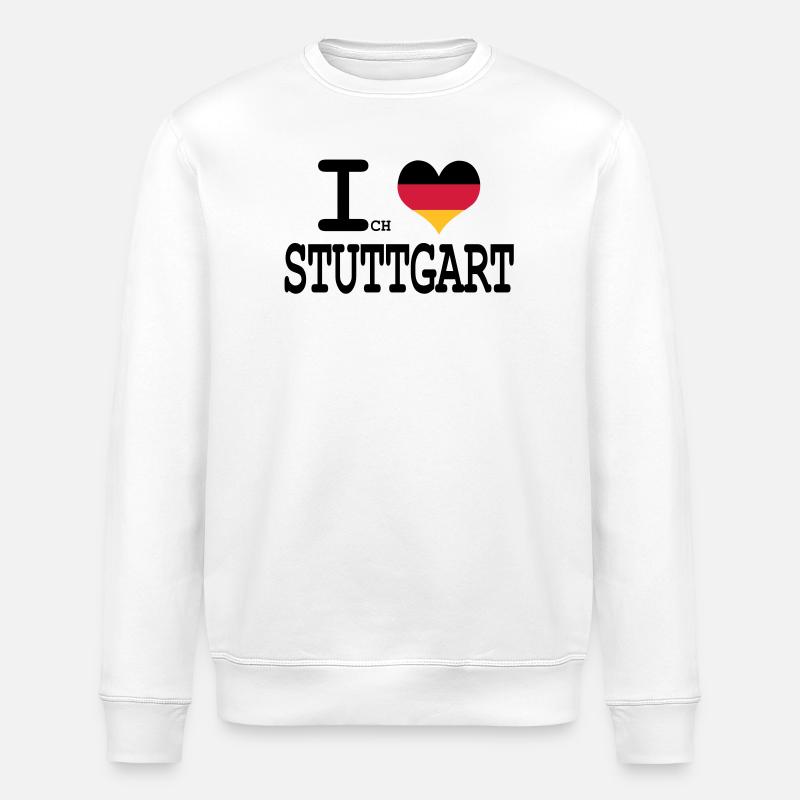 I Love Stuttgart - Stanley/Stella ROLLER Unisex Organic Sweatshirt - white