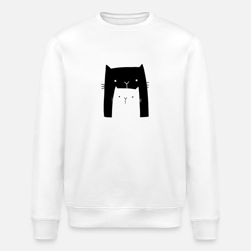Familie Katzen Geschenk - Stanley/Stella Unisex Bio-Sweatshirt ROLLER - Weiß