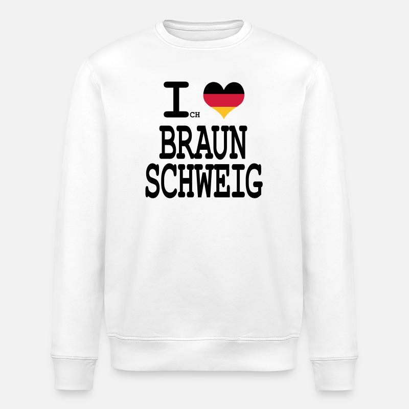 I love brunswick - Stanley/Stella ROLLER Unisex Organic Sweatshirt - white