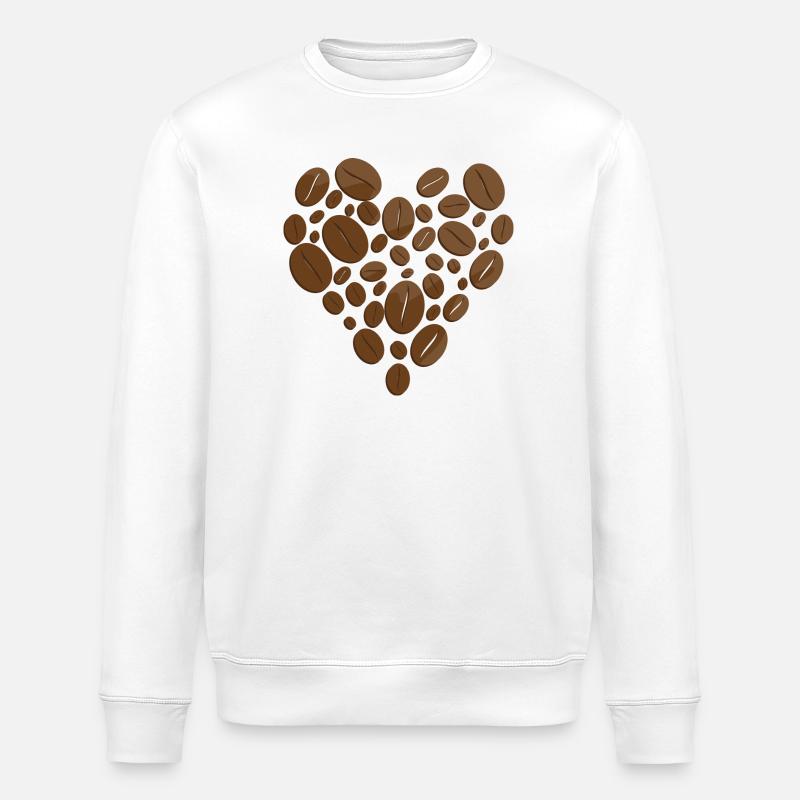 coffee - Stanley/Stella ROLLER Unisex Organic Sweatshirt - white