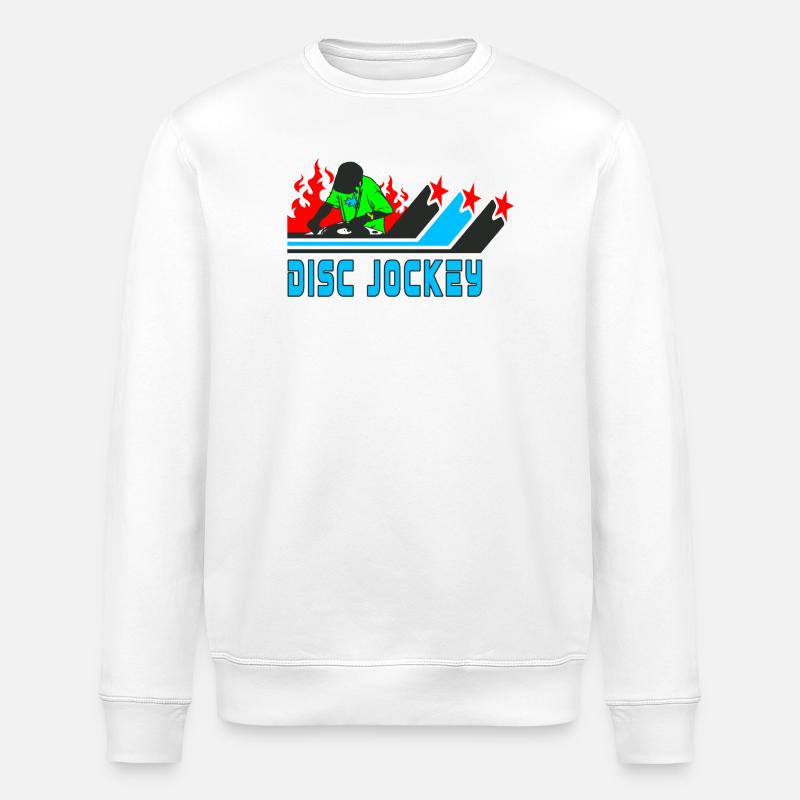 Disc Jockey / DJ / Gift / Gift Idea - Stanley/Stella ROLLER Unisex Organic Sweatshirt - white