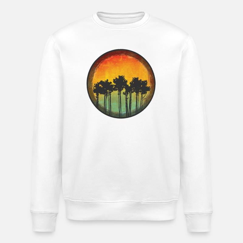 Pines on a dune - Stanley/Stella ROLLER Unisex Organic Sweatshirt - white