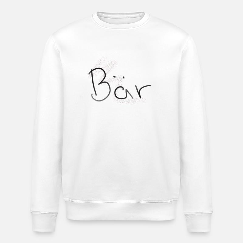 bear - Stanley/Stella ROLLER Unisex Organic Sweatshirt - white