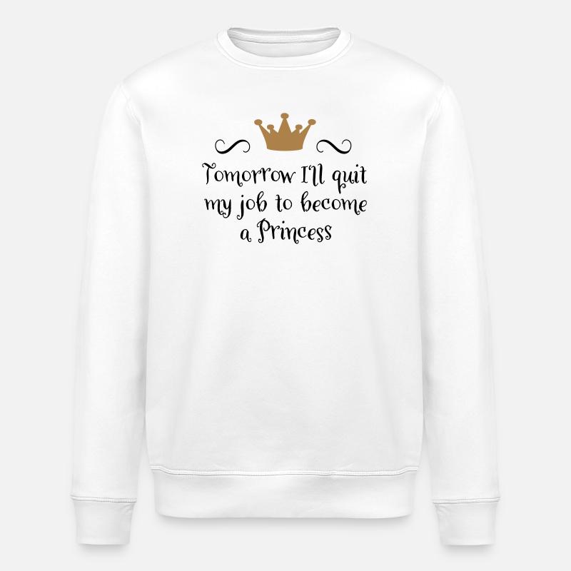 Princess - Stanley/Stella ROLLER Unisex Organic Sweatshirt - white