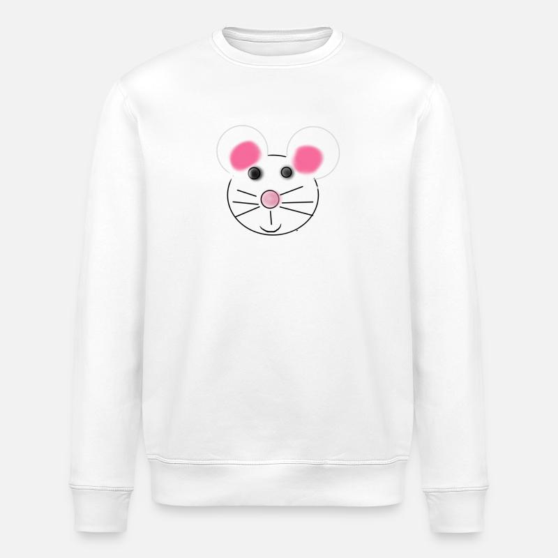 mouse - Stanley/Stella ROLLER Unisex Organic Sweatshirt - white