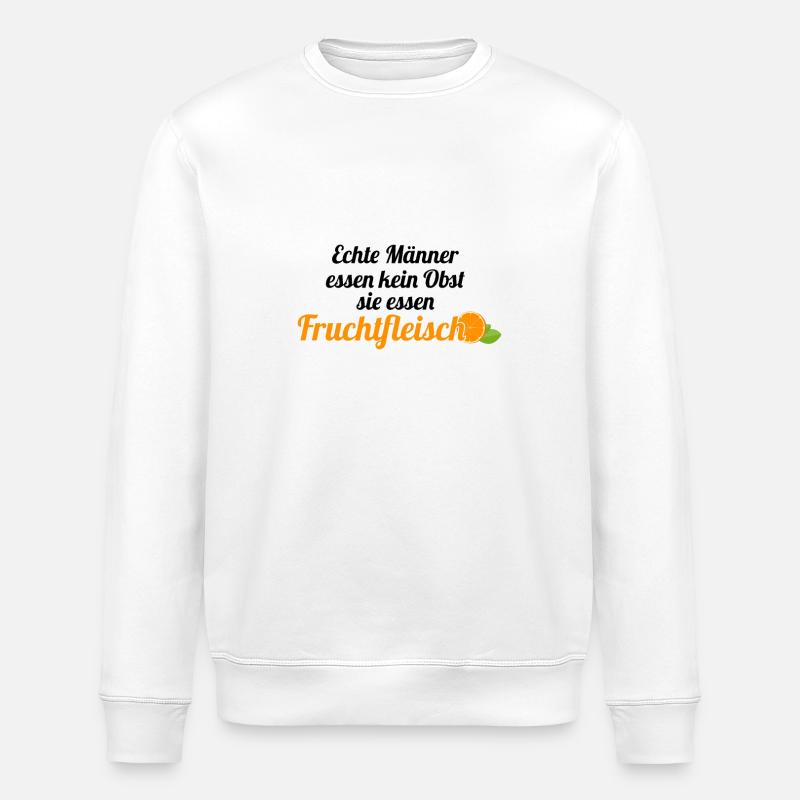 Obst Früchte Geschenkidee Früchte Funsprüche Obst - Stanley/Stella Unisex Bio-Sweatshirt ROLLER - Weiß