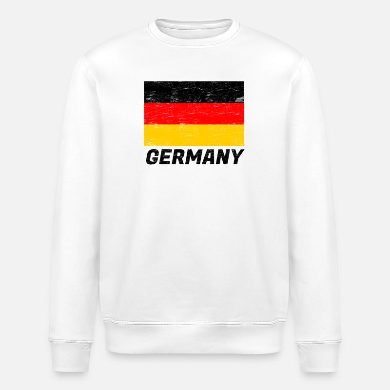 drapeau Allemagne - Sweat bio ROLLER Stanley/Stella Unisexe - blanc
