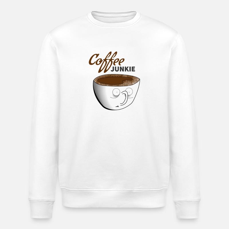 Kaffee Junkie - Stanley/Stella Unisex Bio-Sweatshirt ROLLER - Weiß