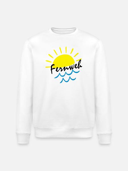 Sunrise Ocean – Sonne & Wellen Icon - Stanley/Stella Unisex Bio-Sweatshirt ROLLER - Weiß