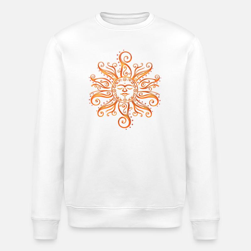 Tribal Sonne. Mittsommer, Sommer Festival. - Stanley/Stella Unisex Bio-Sweatshirt ROLLER - Weiß