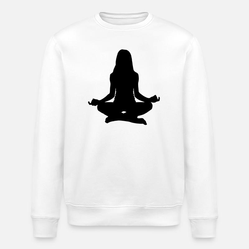 Meditieren - Stanley/Stella Unisex Bio-Sweatshirt ROLLER - Weiß