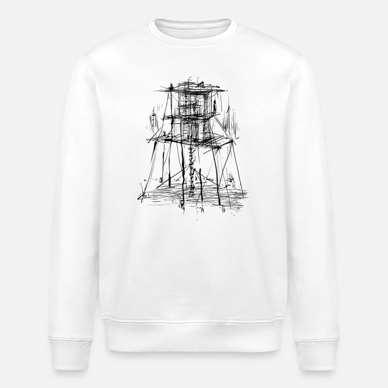 Architektur Turm - Stanley/Stella Unisex Bio-Sweatshirt ROLLER - Weiß
