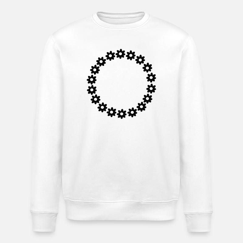 Une couronne de fleurs - Sweat bio ROLLER Stanley/Stella Unisexe - blanc