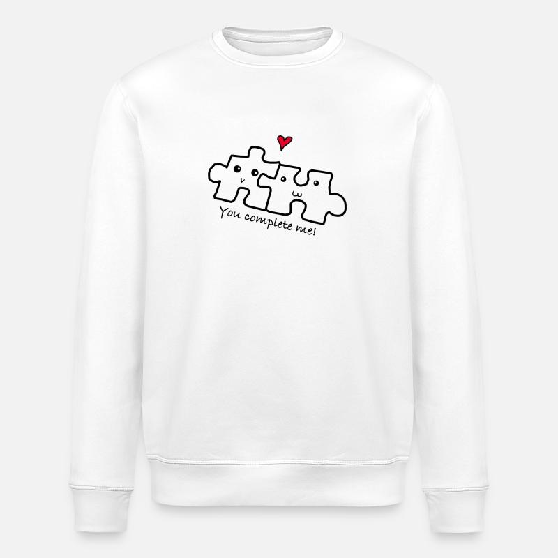 Liebe Beziehung Pärchen - Stanley/Stella Unisex Bio-Sweatshirt ROLLER - Weiß