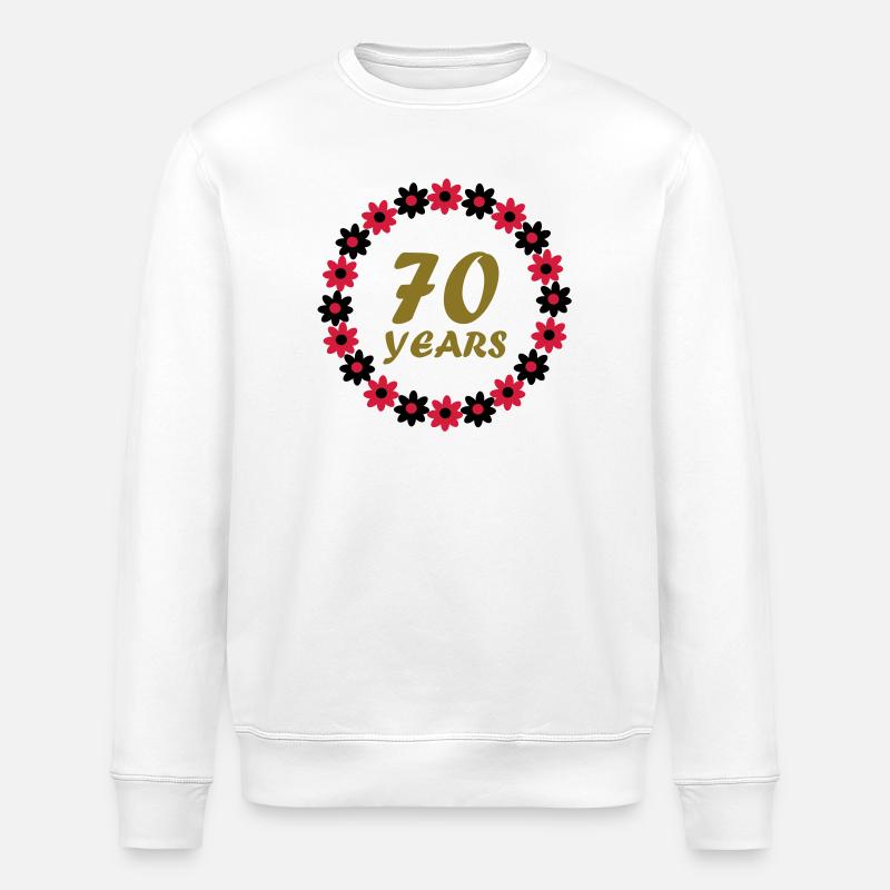 70 ans - Sweat bio ROLLER Stanley/Stella Unisexe - blanc