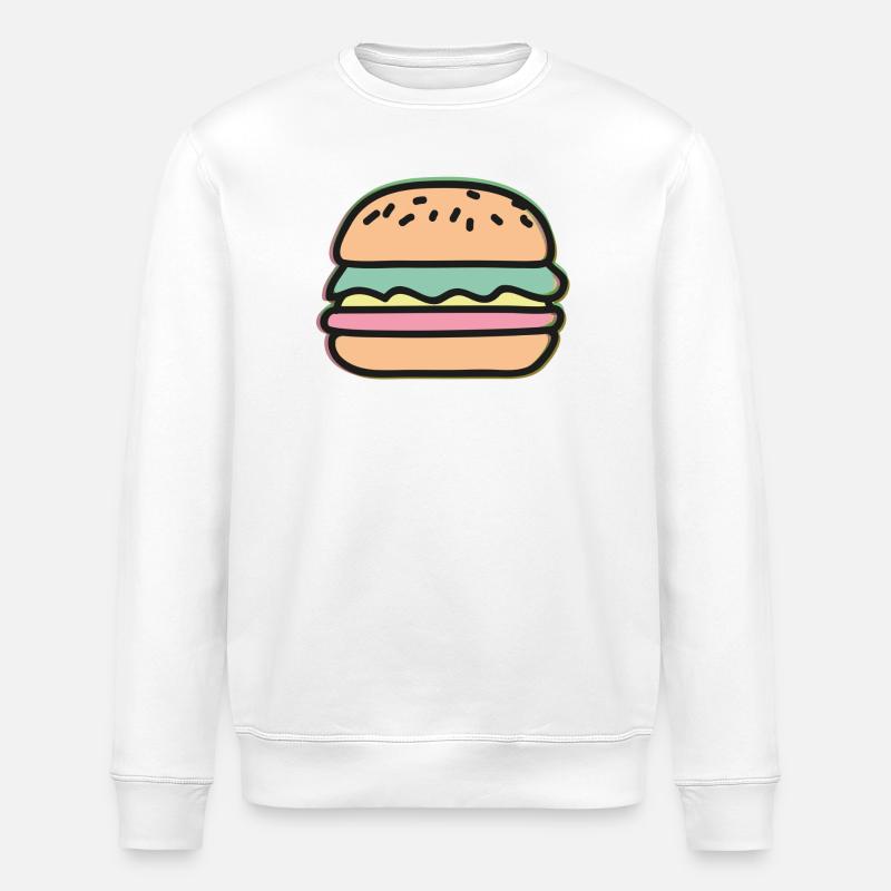 Burger Illustration - Sweat bio ROLLER Stanley/Stella Unisexe - blanc