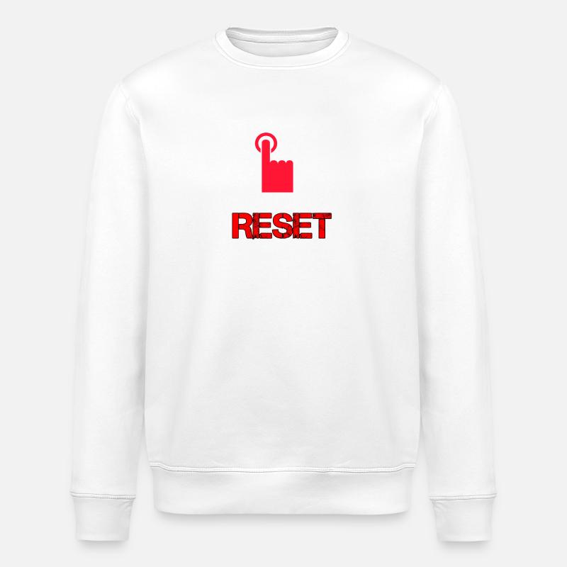 Restart button - Stanley/Stella ROLLER Unisex Organic Sweatshirt - white