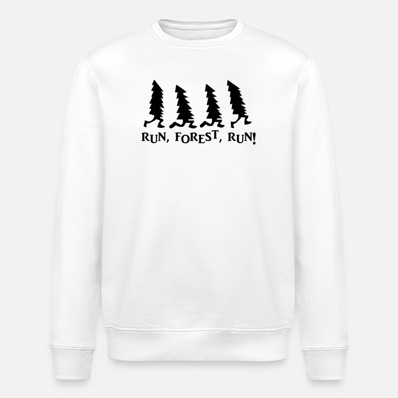 Run Forest Run - Stanley/Stella ROLLER Unisex Organic Sweatshirt - white