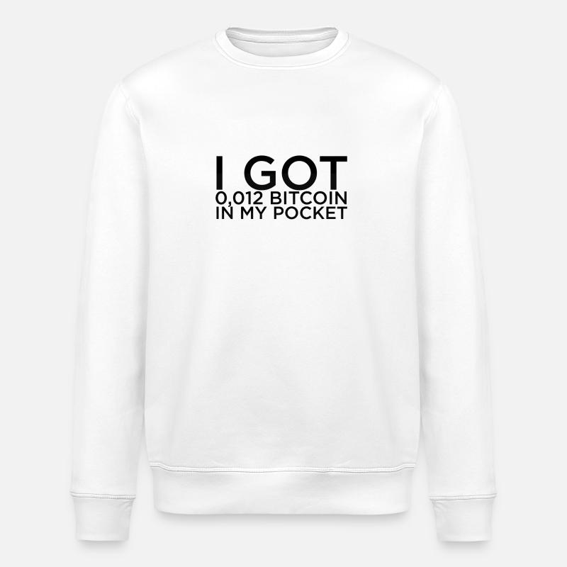 Bitcoin Spruch - Stanley/Stella Unisex Bio-Sweatshirt ROLLER - Weiß