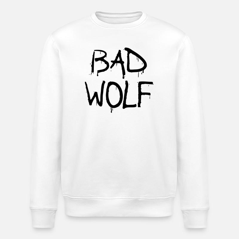 bad wolf - Stanley/Stella ROLLER Unisex Organic Sweatshirt - white