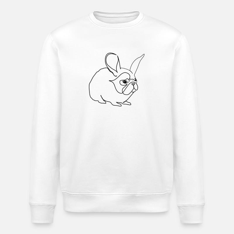 Hase oder Mops - Stanley/Stella Unisex Bio-Sweatshirt ROLLER - Weiß