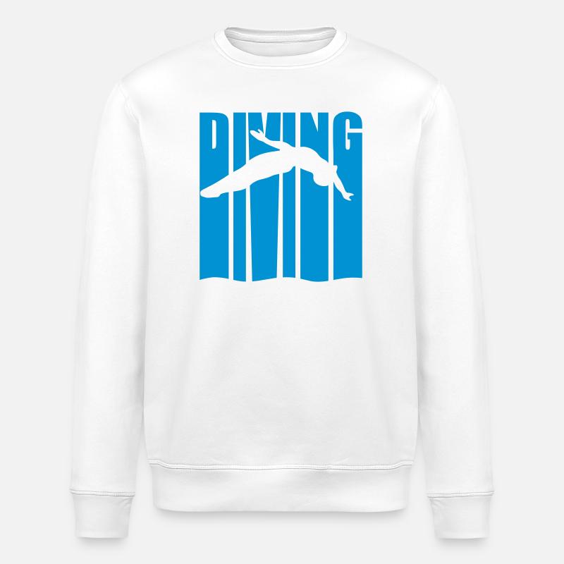 High diving - Stanley/Stella ROLLER Unisex Organic Sweatshirt - white