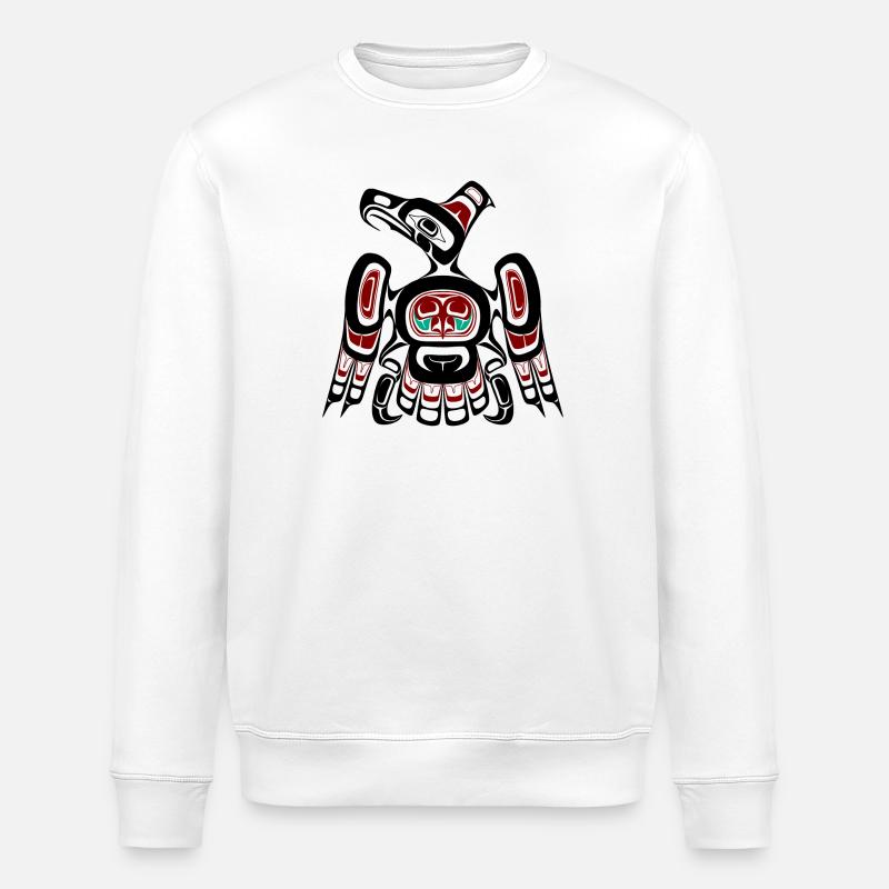 Northwest Pacific coast Kaigani Thunderbird - Stanley/Stella Unisex Bio-Sweatshirt ROLLER - Weiß