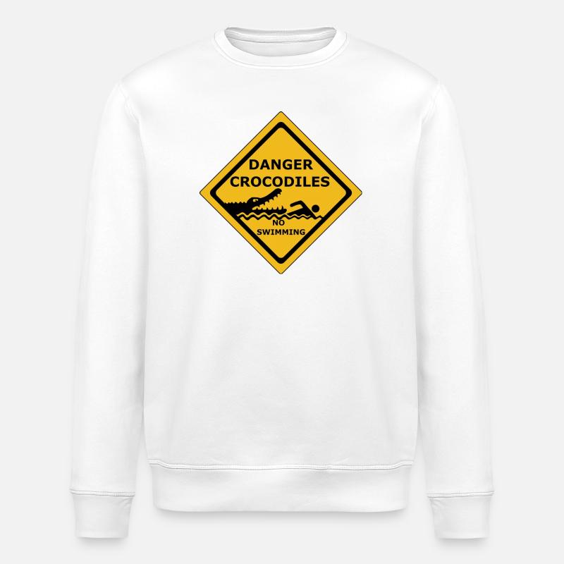 danger crocodiles - Sweat bio ROLLER Stanley/Stella Unisexe - blanc
