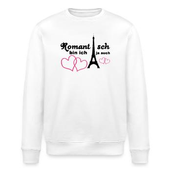 Romantisch Liebe Herz Paris Paar Spruch Geschenk - Stanley/Stella Unisex Bio-Sweatshirt ROLLER - Weiß - Vorne - Nik (191cm)