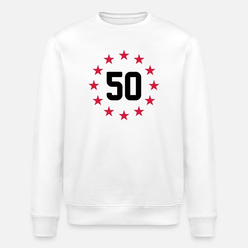 50 years - Stanley/Stella ROLLER Unisex Organic Sweatshirt - white