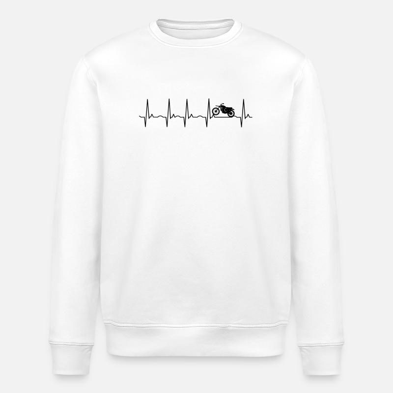 Motorrad - Stanley/Stella Unisex Bio-Sweatshirt ROLLER - Weiß