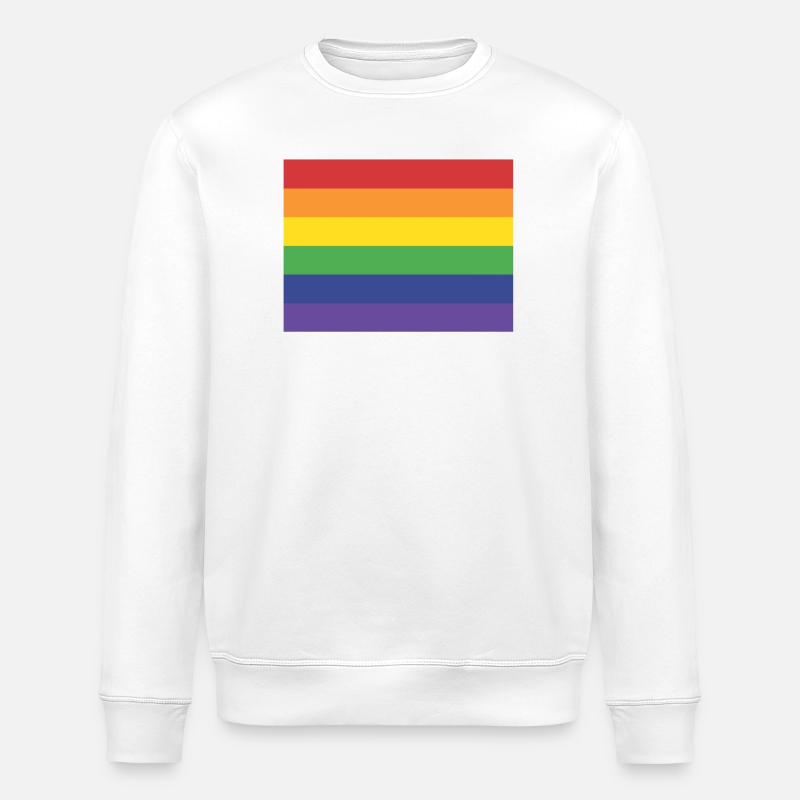 Rainbow flag - Sweat bio ROLLER Stanley/Stella Unisexe - blanc