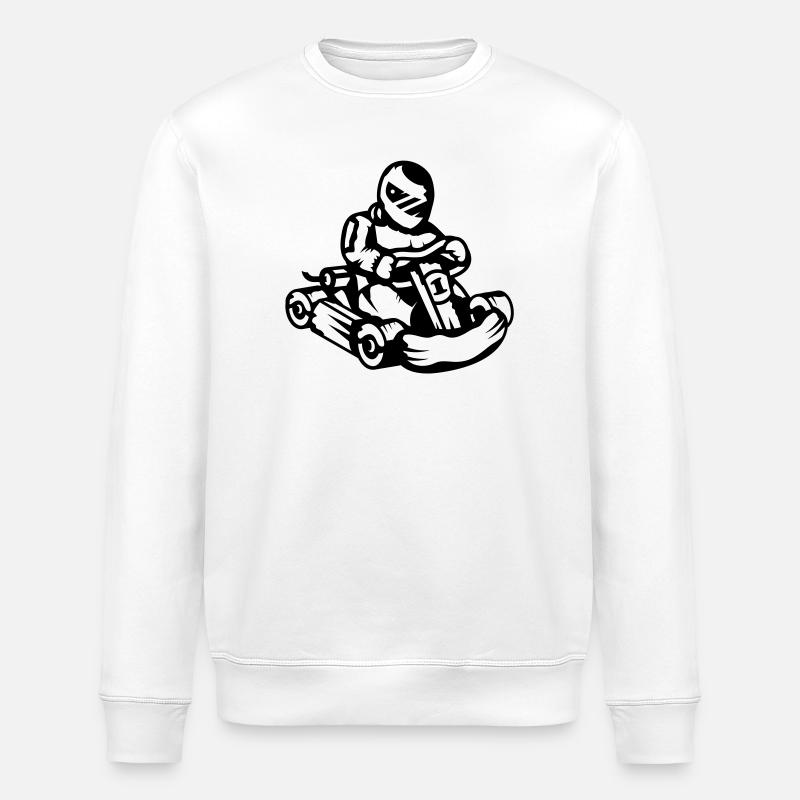 Kart Rennauto - Stanley/Stella Unisex Bio-Sweatshirt ROLLER - Weiß