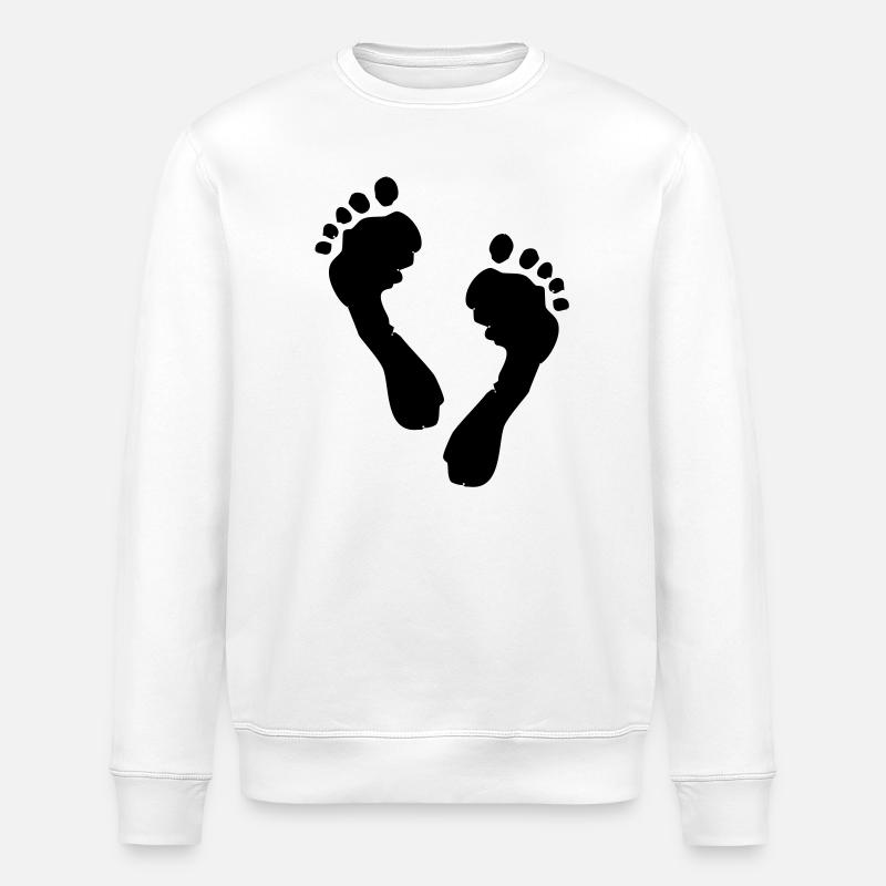Silhouette des pieds - Sweat bio ROLLER Stanley/Stella Unisexe - blanc