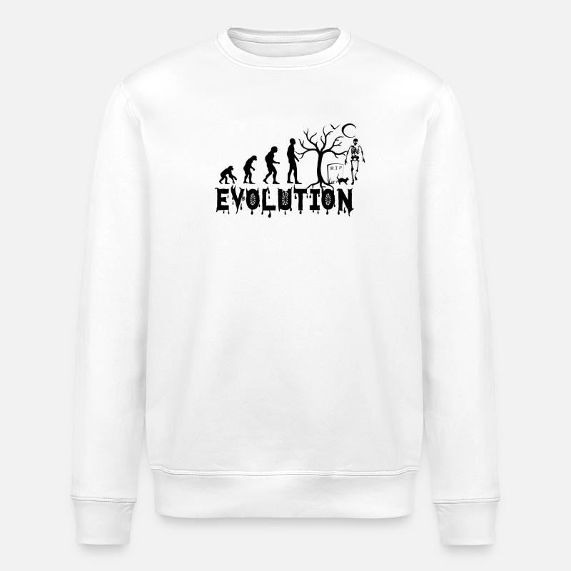 EVOLUTION HALLOWEEN gift - Stanley/Stella ROLLER Unisex Organic Sweatshirt - white