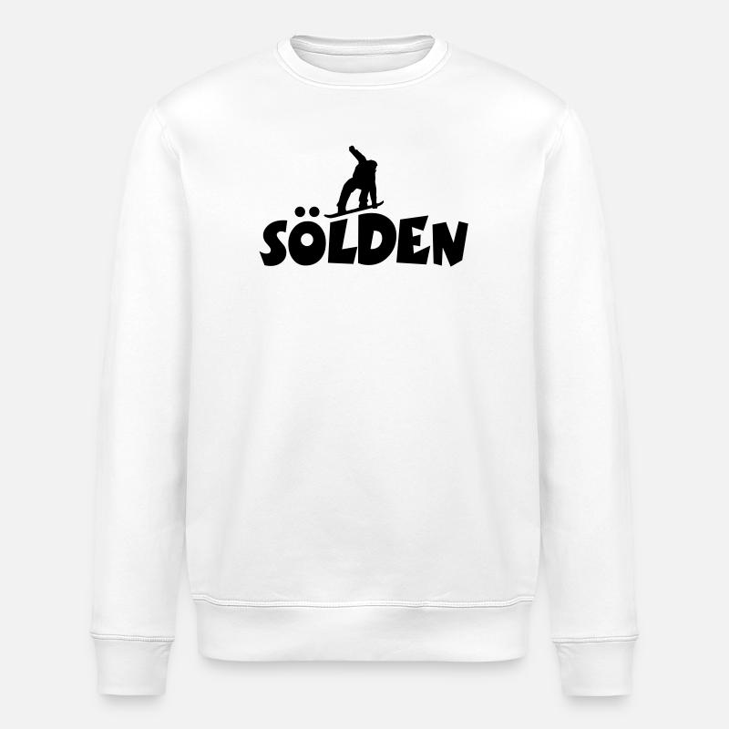 Sölden Snowboarding - Stanley/Stella Unisex Bio-Sweatshirt ROLLER - Weiß