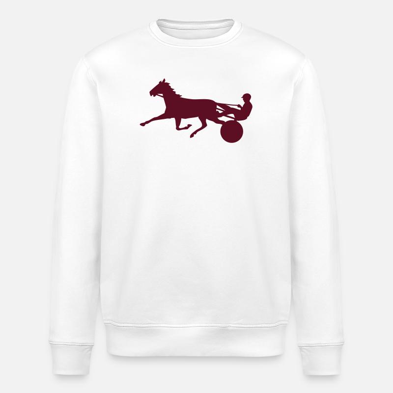 traber rennen - Stanley/Stella Unisex Bio-Sweatshirt ROLLER - Weiß