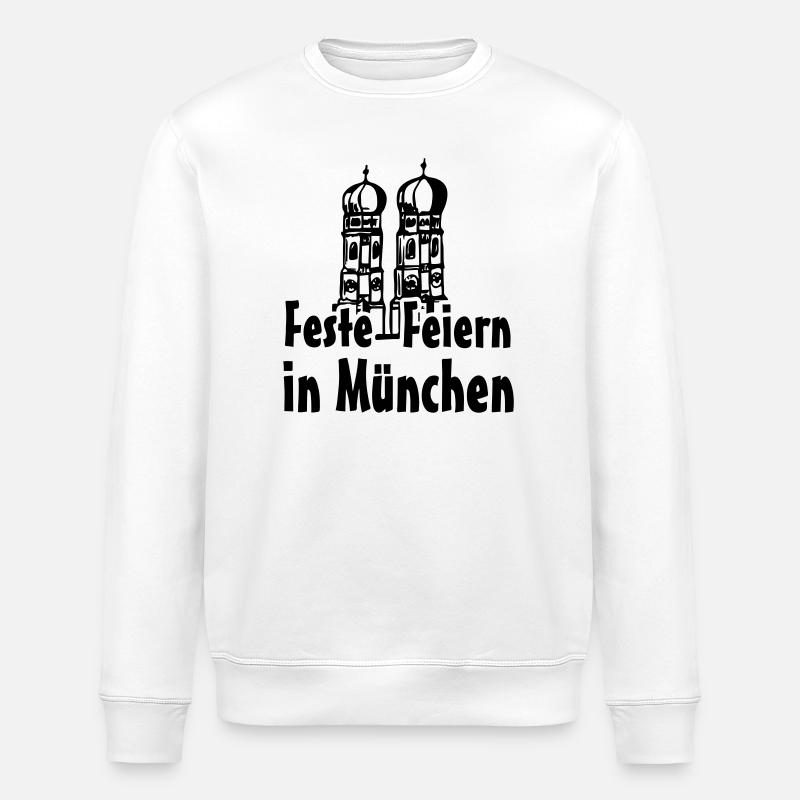 München Bayern Geschenk - Stanley/Stella Unisex Bio-Sweatshirt ROLLER - Weiß