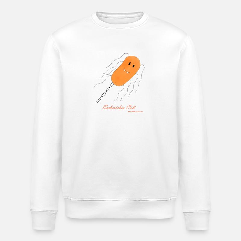 E. coli / Escherichia coli - bacterium - Stanley/Stella ROLLER Unisex Organic Sweatshirt - white