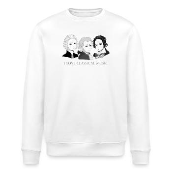 Bach - Mozart - Beethoven en chibi - Sweat bio ROLLER Stanley/Stella Unisexe - blanc - Devant - Nik (191cm)