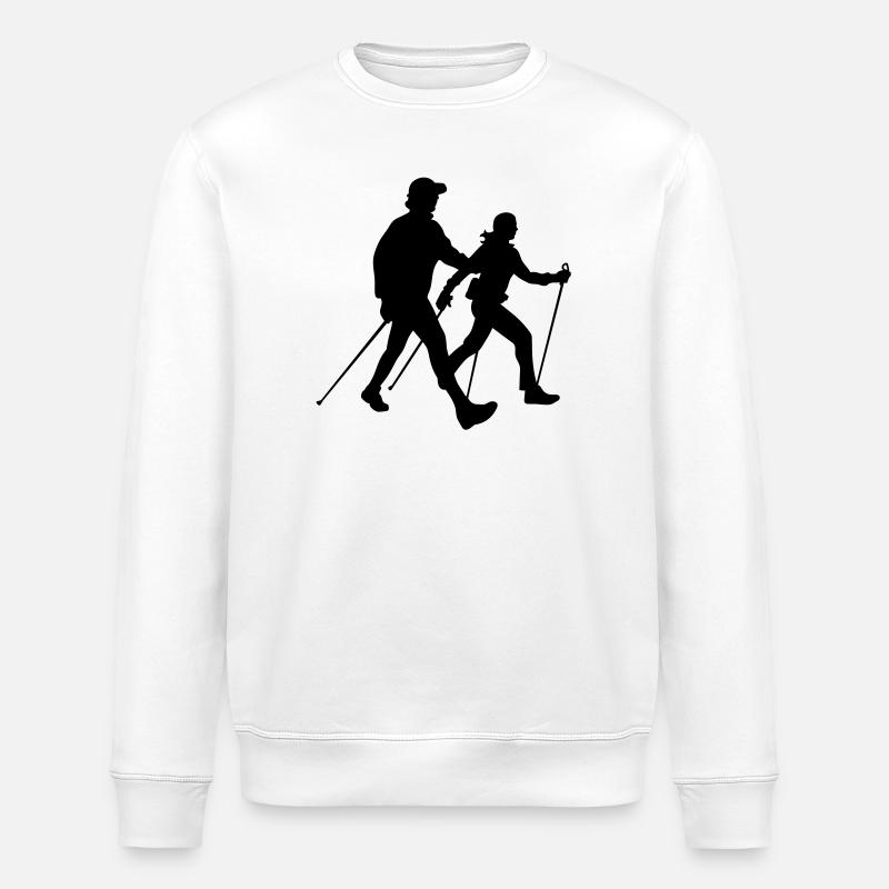 nordic_walking_2 - Stanley/Stella ROLLER Unisex Organic Sweatshirt - white