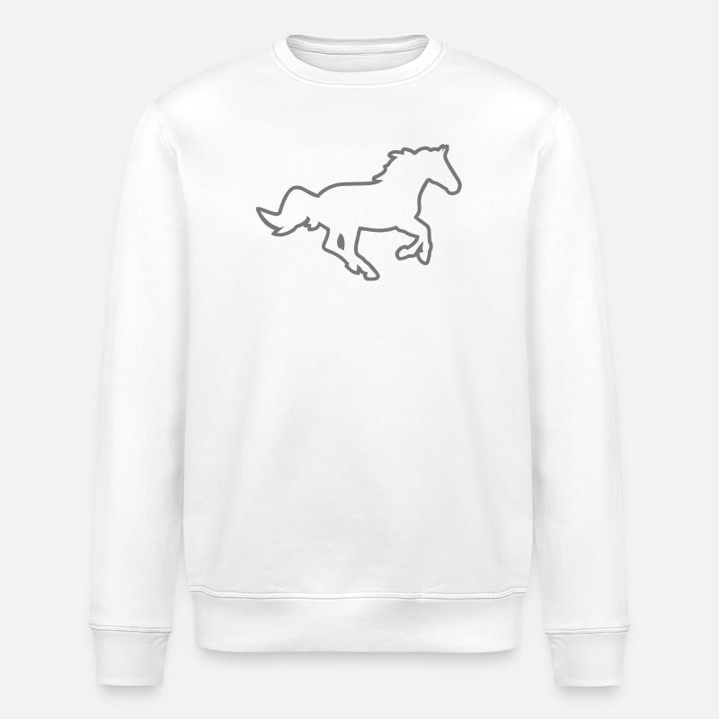 Pferd - Stanley/Stella Unisex Bio-Sweatshirt ROLLER - Weiß