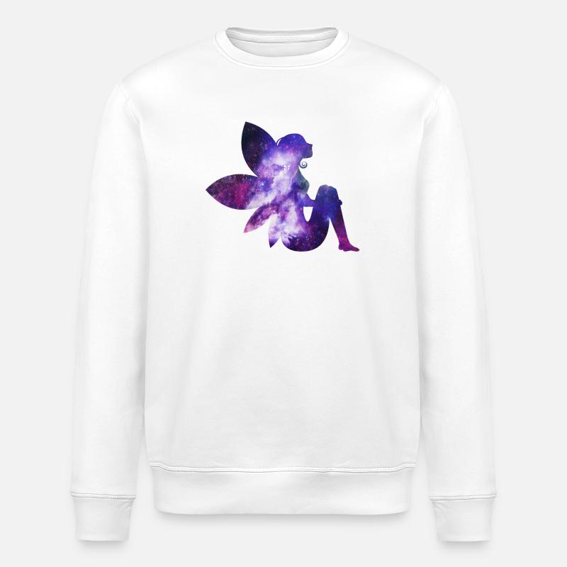 Fairy Galaxy - Stanley/Stella ROLLER Unisex Organic Sweatshirt - white